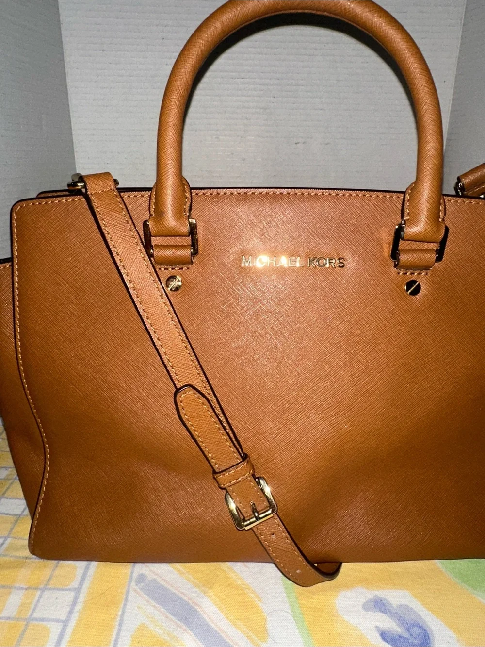 MICHAEL KORS  large Selma saffiano leather satchel